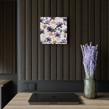 Load image into Gallery viewer, Retro Floral: Acrylic Wall Clock
