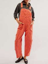 Load image into Gallery viewer, Pocketed Wide Strap Denim Overalls
