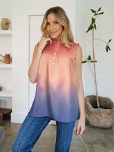 Load image into Gallery viewer, Frill Printed Mock Neck Top
