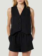 Cargar imagen en el visor de la galería, Button Up V-Neck Top and Pocketed Shorts Set
