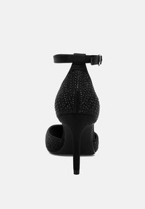 Pearls & Sequins Embellished Stiletto Sandals by RUW