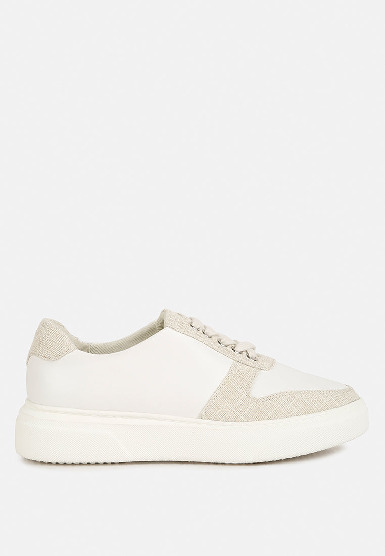 Kjaer Dual Tone Leather Sneakers