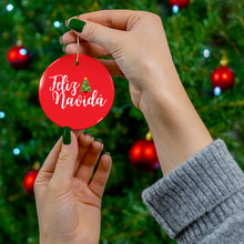 Cargar imagen en el visor de la galería, Feliz Navidá - Red Round Ceramic Ornaments
