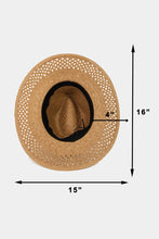 Cargar imagen en el visor de la galería, Fame Basket Weave Straw Sun Hat
