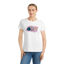 Cargar imagen en el visor de la galería, Earth, Peace &amp; Love in Pink - Organic Women&#39;s Classic T-Shirt
