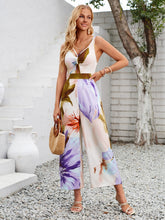 Load image into Gallery viewer, Cutout Printed Wide Strap Jumpsuit
