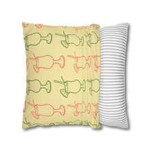 Load image into Gallery viewer, Piña Colada Pattern - Spun Polyester Square Pillow Case (Pillow not included)
