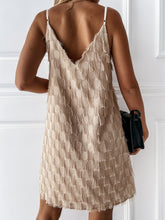 Load image into Gallery viewer, Fringe V-Neck Mini Cami Dress
