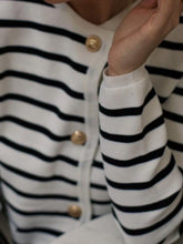 Load image into Gallery viewer, Striped Button Down Long Sleeve Cardigan
