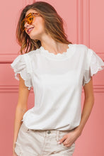 Cargar imagen en el visor de la galería, BiBi Scallop Edged Lace Trim Top
