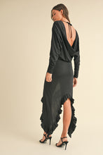 Load image into Gallery viewer, Mable Backless Asymmetric Ruffle Hem Dress
