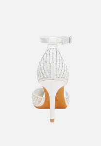 Pearls & Sequins Embellished Stiletto Sandals by RUW