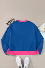 Cargar imagen en el visor de la galería, Contrast Round Neck Long Sleeve Sweatshirt
