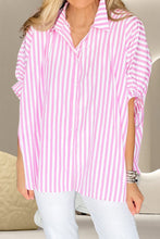 Cargar imagen en el visor de la galería, Striped Collared Neck Half Sleeve Shirt
