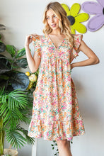 Cargar imagen en el visor de la galería, Heimish Full Size Floral Ruffled V-Neck Dress
