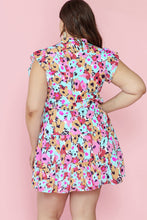 Load image into Gallery viewer, Lenora Ruffled Cap Sleeve Plus Size Mini Dress
