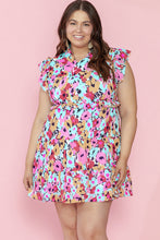 Cargar imagen en el visor de la galería, Lenora Ruffled Cap Sleeve Plus Size Mini Dress
