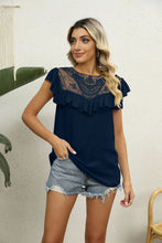 Cargar imagen en el visor de la galería, Spliced Lace Ruffled Blouse
