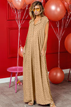 Load image into Gallery viewer, BiBi Checkered Cap Sleeve Wide Leg Jumpsuit with Pockets
