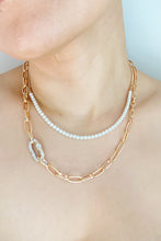 Load image into Gallery viewer, Classic Duo Layered Pearl Necklace Set
