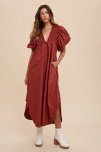 Load image into Gallery viewer, Annie Wear Smocked Puff Sleeve Midi Dress
