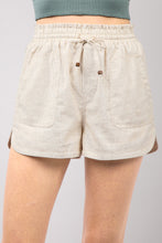 Cargar imagen en el visor de la galería, VERY J Drawstring Elastic Waist Linen Shorts
