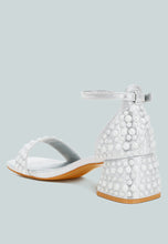 Load image into Gallery viewer, Nocturnal Rhinestone Embellished Shimmer Sandals
