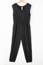 Cargar imagen en el visor de la galería, Novalee Plus Smocked High Waist Sleeveless v Neck Jumpsuit
