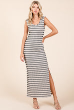 Cargar imagen en el visor de la galería, Mittoshop Striped Scoop Neck Sleeveless Maxi Dress
