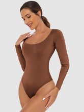 Cargar imagen en el visor de la galería, Full Size Scoop Neck Long Sleeve Bodysuit
