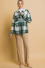 Load image into Gallery viewer, Love Tree Plaid Button Up Shacket
