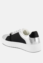 Cargar imagen en el visor de la galería, Nemo Contrasting Metallic Faux Leather Sneakers
