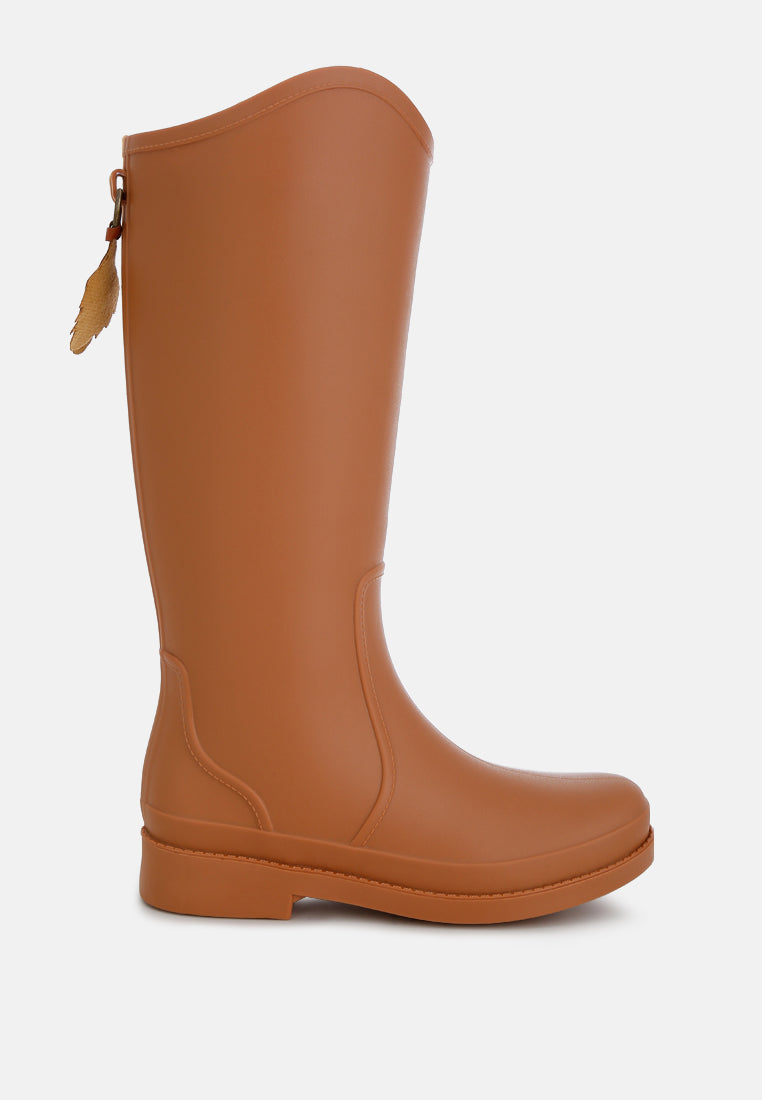 Indiana Charm Detail Calf Boots