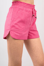 Cargar imagen en el visor de la galería, VERY J Drawstring Elastic Waist Linen Shorts
