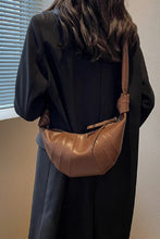 Load image into Gallery viewer, Zenana Vegan Leather Croissant Crossbody Bag
