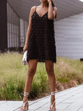 Load image into Gallery viewer, Fringe V-Neck Mini Cami Dress
