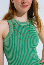 Cargar imagen en el visor de la galería, 3 in 1 Necklace With Rainbow Beads and Thin Gold Chain
