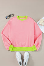 Cargar imagen en el visor de la galería, Contrast Round Neck Long Sleeve Sweatshirt
