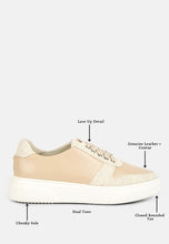 Cargar imagen en el visor de la galería, Kjaer Dual Tone Leather Sneakers
