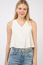 Load image into Gallery viewer, VERY J V-Neck Knit Swing Cropped Tank
