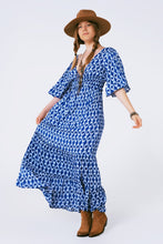 Load image into Gallery viewer, Boho Print Maxi Dress Crossed on the Back
