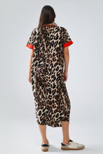 Cargar imagen en el visor de la galería, Leopard Print Dress With Front Knotted Detail
