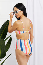 Cargar imagen en el visor de la galería, Marina West Swim Take A Dip Twist High-Rise Bikini in Stripe
