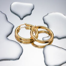 Load image into Gallery viewer, 18K Gold-Plated Stainless Steel Huggie Earrings
