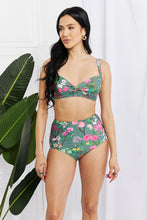 Cargar imagen en el visor de la galería, Marina West Swim Take A Dip Twist High-Rise Bikini in Sage
