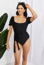 Cargar imagen en el visor de la galería, Marina West Swim Salty Air Puff Sleeve One-Piece in Black
