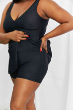 Cargar imagen en el visor de la galería, Marina West Swim Full Size Clear Waters Swim Dress in Black
