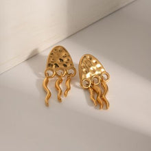 Load image into Gallery viewer, 18K Gold-Plated Stainless Steel Jellyfish Earrings
