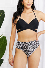 Cargar imagen en el visor de la galería, Marina West Swim Summer Splash Halter Bikini Set in Black
